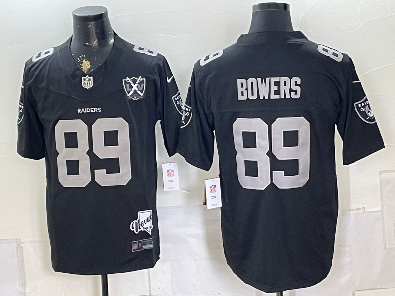 Men 2026 Oakland Raiders #89 Bowers black Nike Limited NFL Jersey 0805003